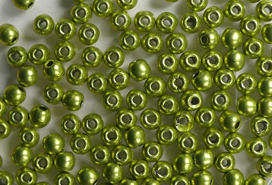 02-R-77058CR Color Trends Saturated Metallic Primrose Yellow round 2 mm. 150 Pc.-0