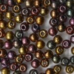 02-R-00030-01640 Matte Metallic Bronze Iris round 2 mm. 150 Pc.-0