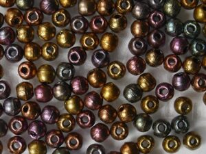 02-R-00030-01640 Matte Metallic Bronze Iris round 2 mm. 150 Pc.-0