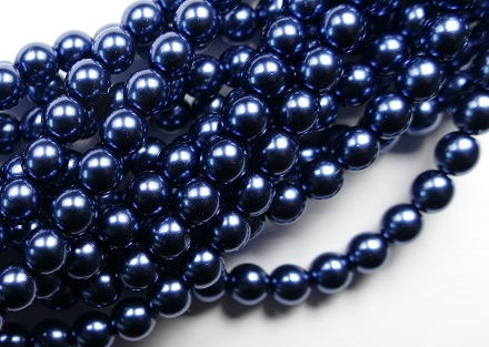 06-132-19001-70467 Shiny Montana 6 mm. Glass Pearl 100 Pc.-0 06-132-19001-70467 Shiny Montana 6 mm. Glass Pearl 100 Pc.-0