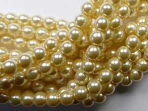 06-132-19001-10001 Shiny Old Lace 6 mm. Glass Pearl 100 Pc.-0