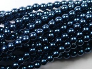 03-132-19001-24648 Shiny Dark Cyan Glass Pearl 150 Pc. -0