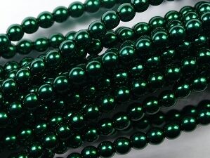 03-132-19001-70959 Shiny Deep Emerald Glass Pearl 150 Pc. -0