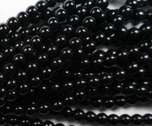 04-132-19001-70409 Shiny Black Glass Pearl 120 pc-0