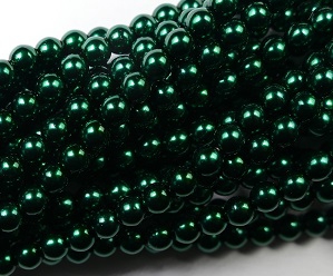 04-132-19001-70959 Shiny Deep Emerald Glass Pearl 120 pc-0