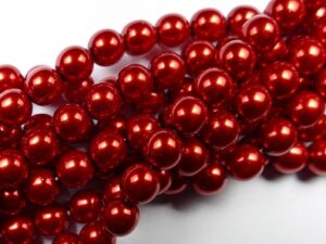 08-132-70498 Red Glass Pearl 25Pc.-0