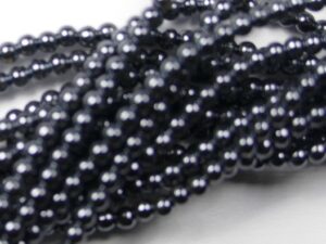 04-132-19001-70490 Shiny Dark Grey Glass Pearl 120 pc-0