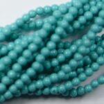 04-132-19001-48655 Shiny Turquoise Blue Glass Pearl 120 pc-0