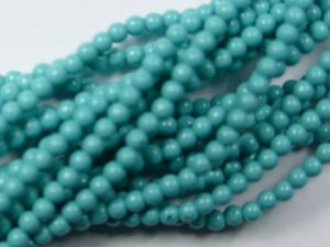 04-132-19001-48655 Shiny Turquoise Blue Glass Pearl 120 pc-0