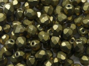 FP-04-04B08 Color Trends: Saturated Metallic Golden Lime facet 4 mm. 50 Pc.-0