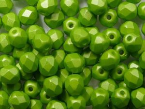 FP-04-29375AL Powdery Pastel Lime facet 4 mm. 50 Pc.-0