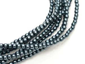 08-132-24648 Dark Cyan Glass Pearl 25 Pc.-16437