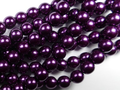 08-132-70478 Purple Glass Pearl 25 Pc.-0