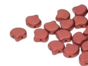 GIN-00030-01750 Matubo 2 Hole Ginko Bead Matte Metallic Copper 10 gram-0