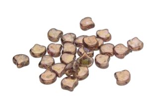 GIN-00030-15695 Matubo 2 Hole Ginko Bead Senegal Brown 10 gram-0