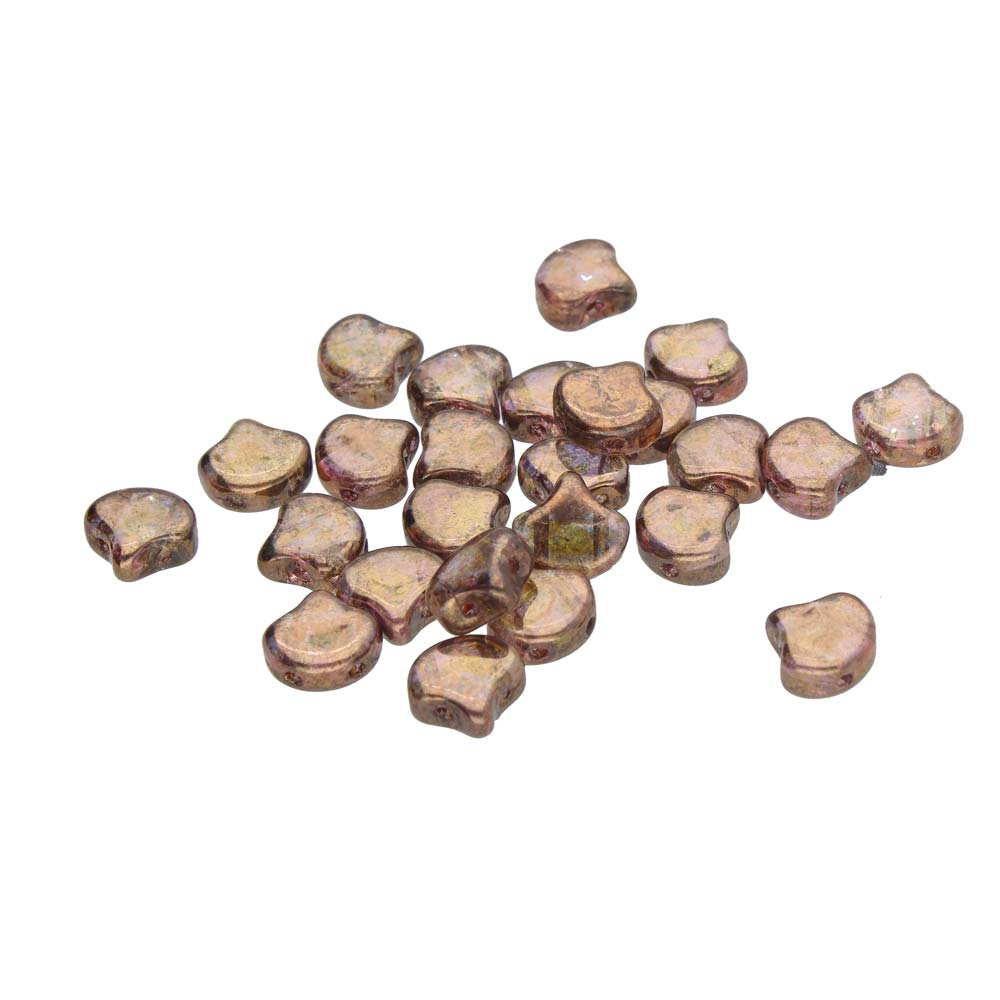 GIN-00030-15695 Matubo 2 Hole Ginko Bead Senegal Brown 10 gram-0