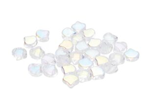 GIN-00030-28701 Matubo 2 Hole Ginko Bead Crystal AB 10 gram-0