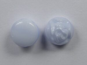 CR-07304 Blue Silk Overlay 2-hole Candy Rose Bead 20 Pc.-16525