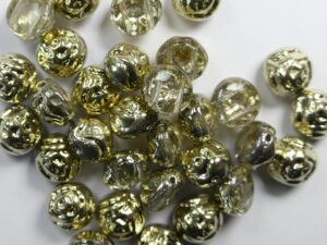 CR-00030-26441 Crystal Amber Half 2-hole Candy Rose Bead 20 Pc.-0