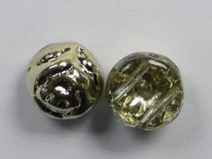 CR-00030-26441 Crystal Amber Half 2-hole Candy Rose Bead 20 Pc.-16505