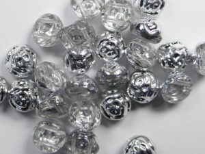 CR-00030-27001 Crystal Labrador Half 2-hole Candy Rose Bead 20 Pc.-0