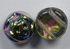 CR-00030-28137 Crystal Vitrail Blue 2-hole Candy Rose Bead 20 Pc.-16497