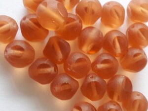 0070074 Rosaline Matted Soccer Bead 8 mm. 12 Pc.-0