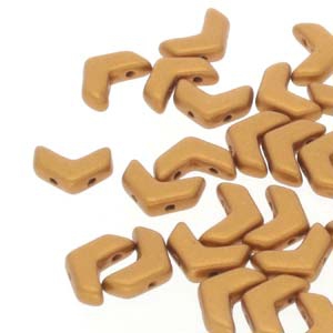 CHEV-00030-01740 Chevron Duo Beads Bronze Gold 30 stuks-0 CHEV-00030-01740 Chevron Duo Beads Bronze Gold 30 stuks-0