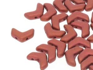 CHEV-00030-01750 Chevron Duo Beads Matte Metallic Copper 30 stuks-0