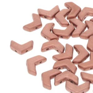 CHEV-00030-01780 Chevron Duo Beads Bronze Copper 30 stuks-0