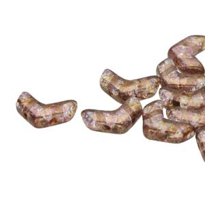 CHEV-00030-15695 Chevron Duo Beads Crystal Bronze Luster 30 stuks-0