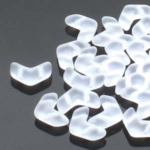 CHEV-00030-84110 Chevron Duo Beads Crystal Matte 30 stuks-0 CHEV-00030-84110 Chevron Duo Beads Crystal Matte 30 stuks-0