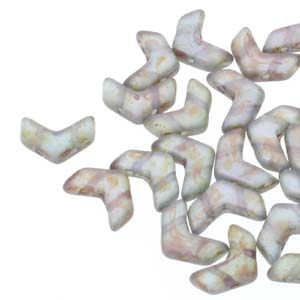 CHEV-00030-85431 Chevron Duo Beads Crystal Matte Lazure Blue 30 stuks-0