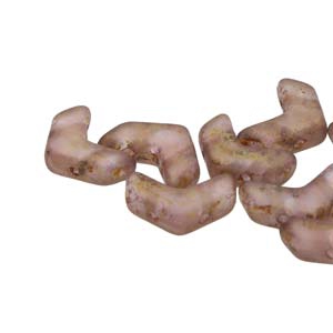 CHEV-00030-85695 Chevron Duo Beads Crystal Matte Bronze Luster 30 stuks-0