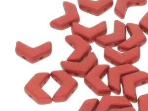 CHEV-02010-01890 Chevron Duo Beads Lava Red 30 stuks-0