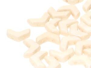 CHEV-02010-14413 Chevron Duo Beads White Alabaster Champagne Luster 30 stuks-0