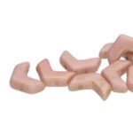 CHEV-02010-14495 Chevron Duo Beads White Alabaster Red Luster 30 stuks-0