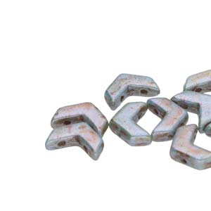 CHEV-02010-65431 Chevron Duo Beads White Alabaster Lazure Blue 30 stuks-0 CHEV-02010-65431 Chevron Duo Beads White Alabaster Lazure Blue 30 stuks-0