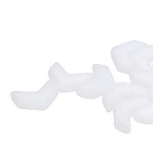 CHEV-02010 Chevron Duo Beads White Alabaster 30 stuks-0
