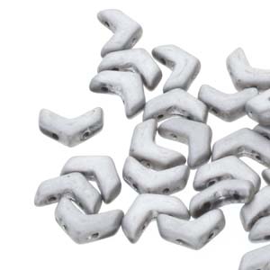 CHEV-23980-27070 Chevron Duo Beads Jet Matte Labrador 30 stuks-0