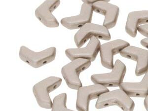 CHEV-23980-79080 Chevron Duo Beads Metallic Suede Gold 30 stuks-0