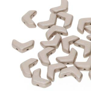 CHEV-23980-79080 Chevron Duo Beads Metallic Suede Gold 30 stuks-0