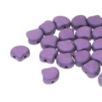 GIN-23980-79021 Matubo 2 Hole Ginko Bead Metallic Suede Purple 10 gram-0