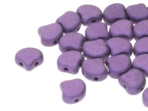GIN-23980-79021 Matubo 2 Hole Ginko Bead Metallic Suede Purple 10 gram-0
