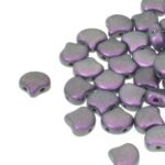 GIN-23980-94101 Matubo 2 Hole Ginko Bead Polychrome Black Raspberry 10 gram-0