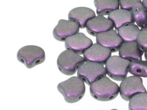 GIN-23980-94101 Matubo 2 Hole Ginko Bead Polychrome Black Raspberry 10 gram-0