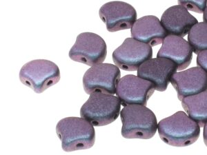 GIN-23980-94102 Matubo 2 Hole Ginko Bead Polychrome Mix Berry 10 gram-0