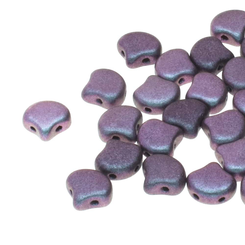 GIN-23980-94102 Matubo 2 Hole Ginko Bead Polychrome Mix Berry 10 gram-0