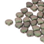GIN-23980-94103 Matubo 2 Hole Ginko Bead Polychrome Sage & Citrus 10 gram-0