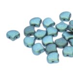 GIN-23980-94104 Matubo 2 Hole Ginko Bead Polychrome Mint Chocolate 10 gram-0